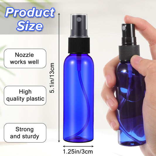 Lemecima 50 Pack 2 Oz Plastic Spray Bottles Reusable Mini Travel Size Perfume Refillable Mist Sprayer Empty Spritz Bottle for Household Use Essential Oil Cleaning