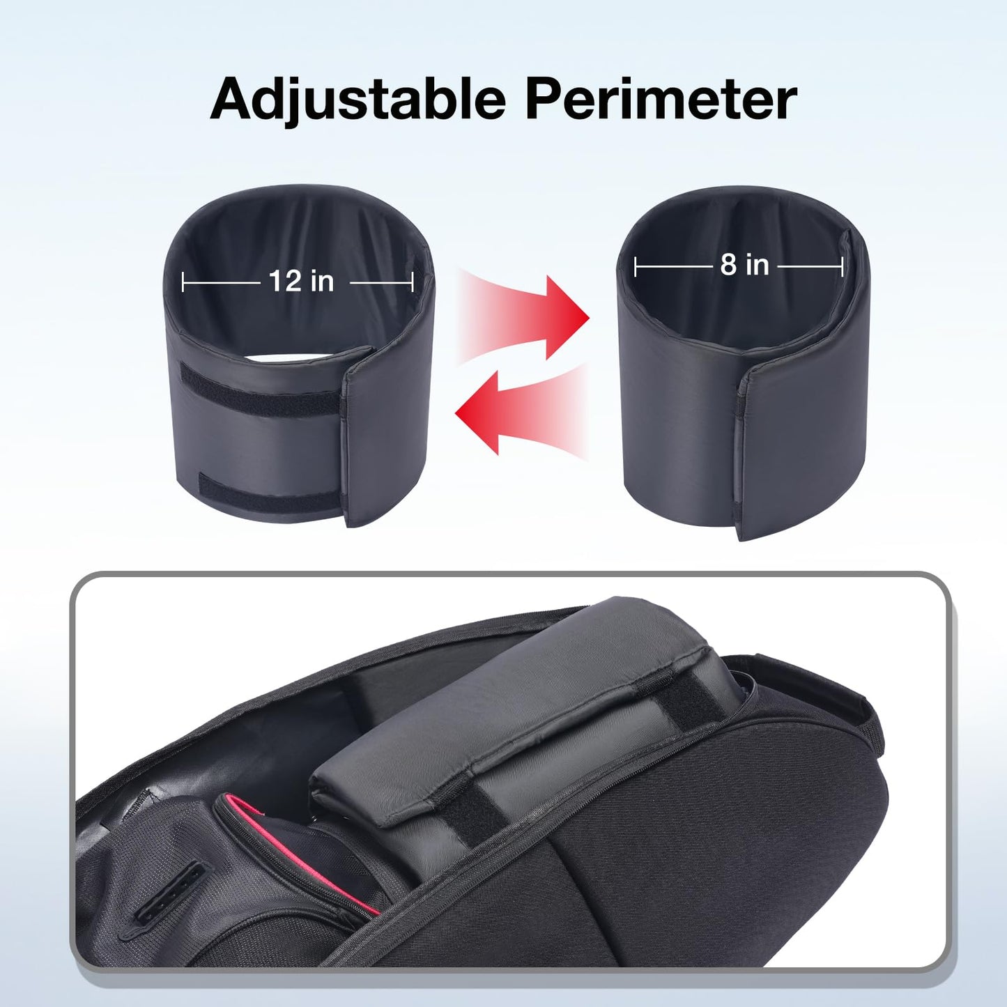 Gofly Golf Travel Bag Support System, Club Protective Pad and Aluminium Alloy Support Pole, Upgrade Accessories for Soft-Sided Travel Golf Bag