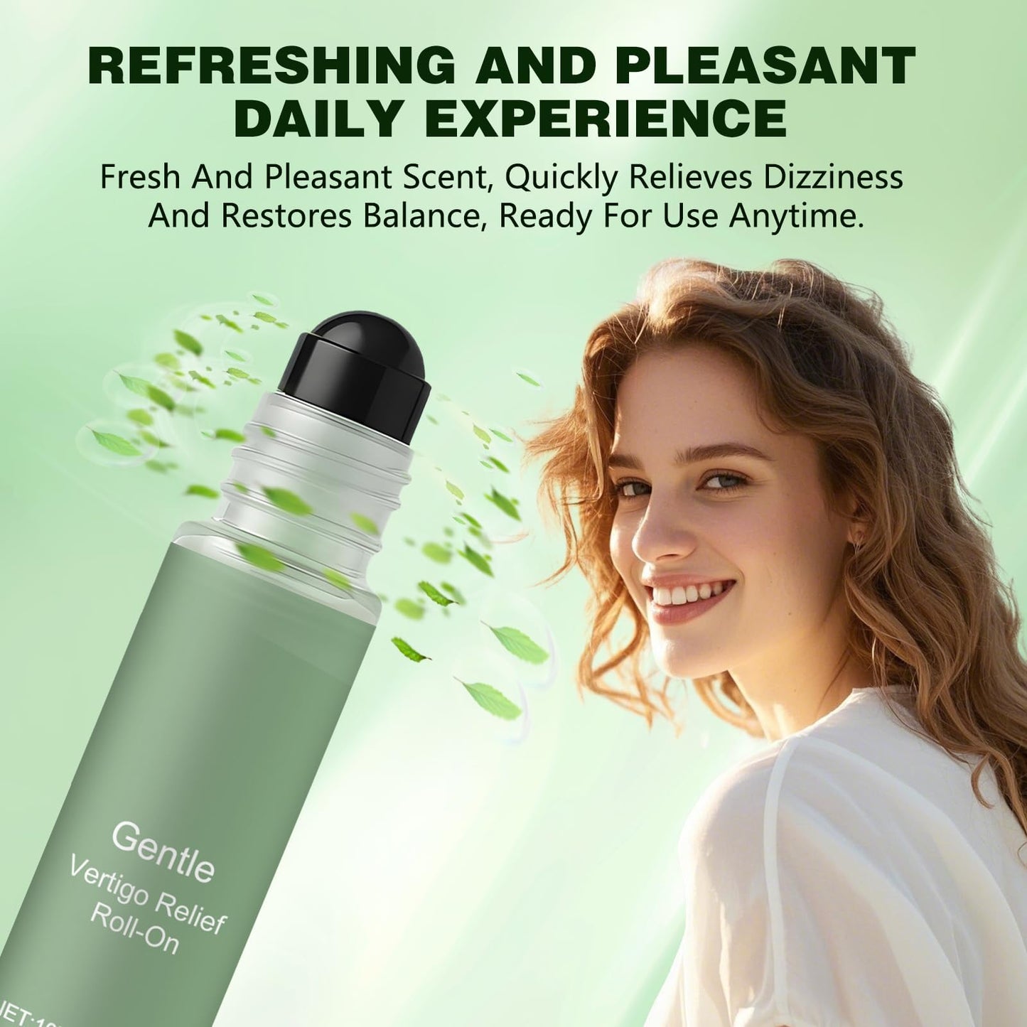 BuyiHoen Vertigo Ease Roll On, Vertisoothe Anti-dizzy Roll-on with Ginger and Mint, Cooling Vertigo Relief with Roller, Portable Travel Ease Roll On, Fast-Acting (2PCS)