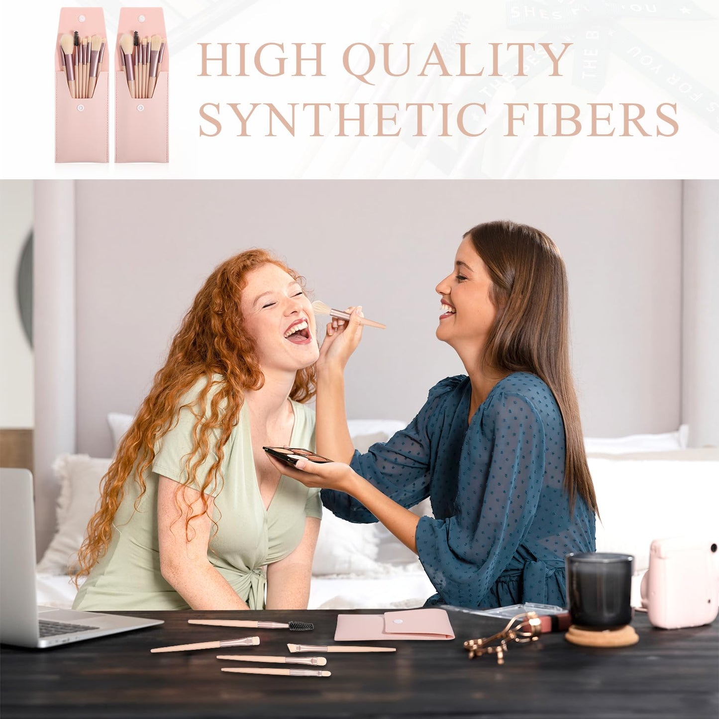 12 Sets Travel Size Makeup Brushes Set Mini Face Make up Brushes Brushes Bag for Makeup Party Favors Wedding Bridal Shower Bridesmaid Gift Favors Bachelorette Party Gift