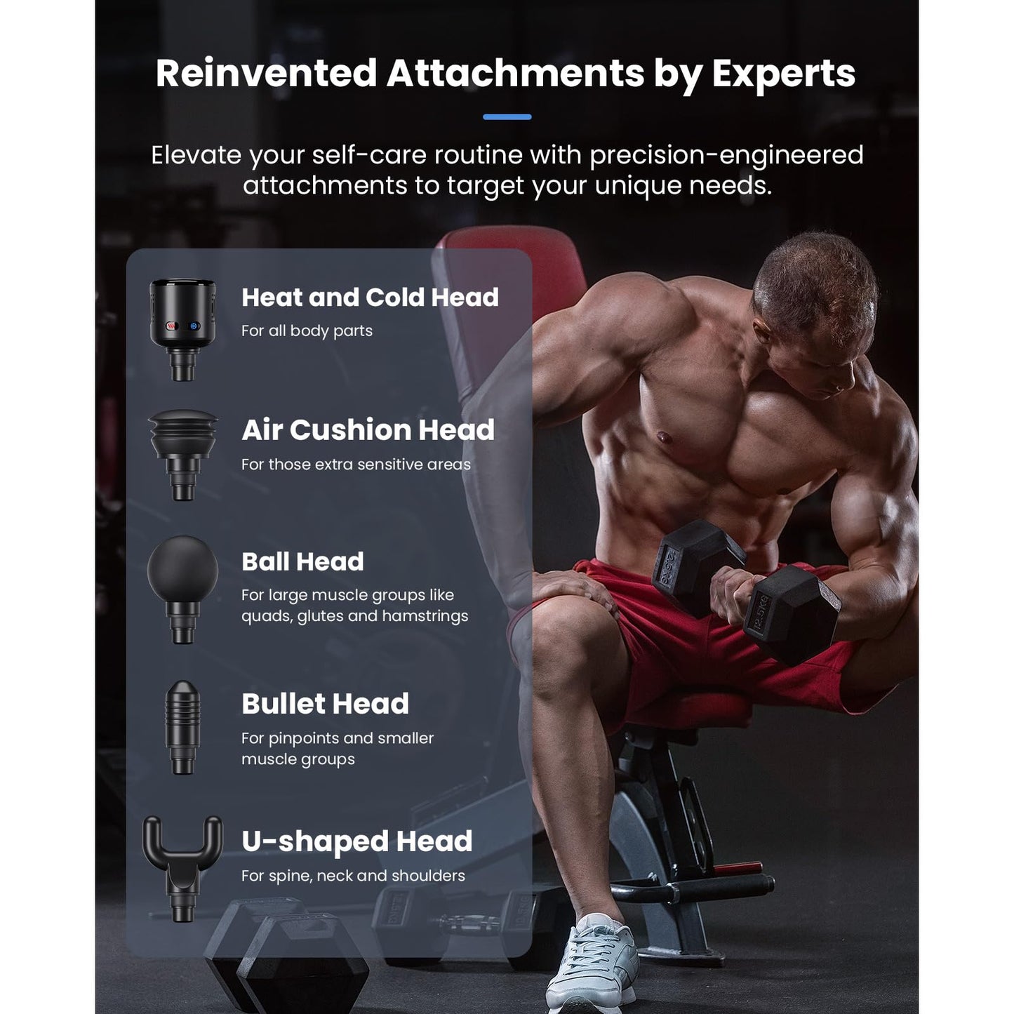 BOB AND BRAD A2 Pro Massage Gun with Heat and Cold Therapy, Professional Percussion Massage Gun Deep Tissue for Athletes Home Gym, Portable Muscle Massager with Force Sensor Light, Ideal Gift