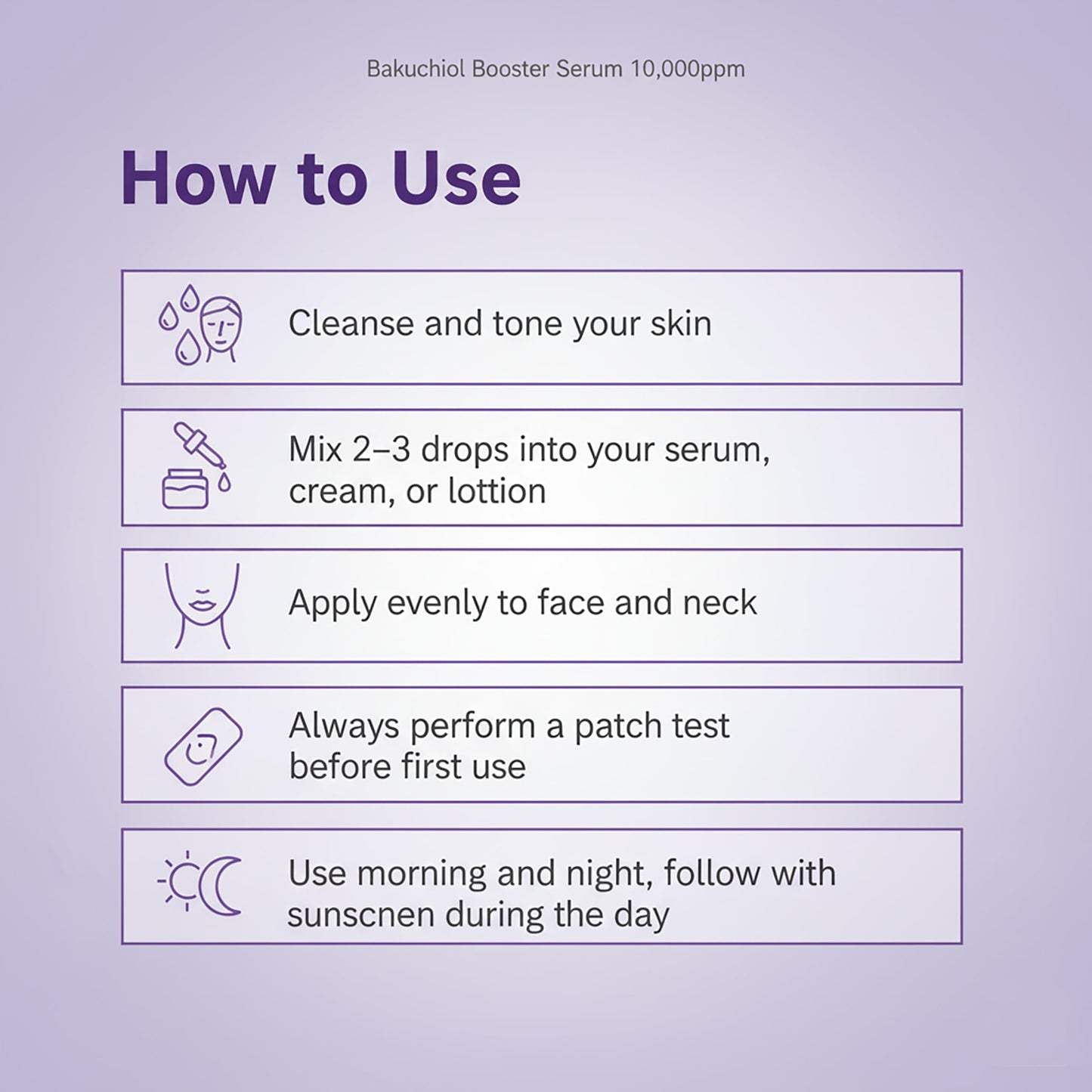 Add-on Bakuchiol Serum for Face -10,000 ppm – Korean Bakuchiol Plumping Serum - Customizable Retinol Alternative Add-On for Skincare Routines
