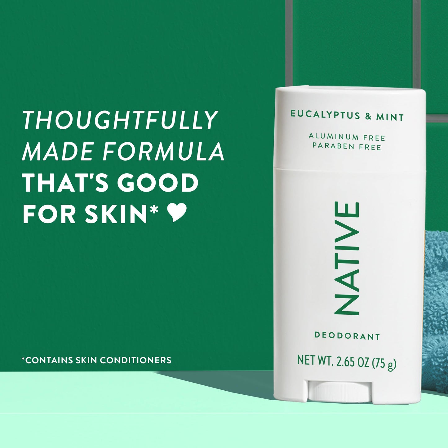 Native Aluminum-Free Clean Deodorant with Natural Derived Ingredients, 72HR odor control | Deodorant for Women and Men, With Baking Soda, Coconut Oil, Shea Butter | Eucalyptus & Mint