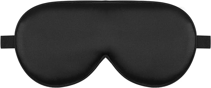 Alaska Bear Sleep Mask Silk Cover Eye Contour for Pressure-Free Sleeping, Upgrade Over Conventional Flat Satin Eye Masks, Machine Washable