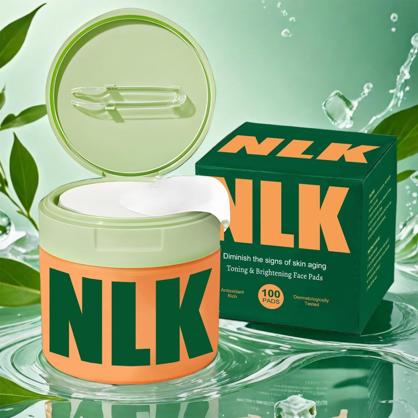 Korean Skincare Toner Pads – Anti-Aging Facial Pads for Dark Spots & Wrinkles – Hydrating Treatment with Snail Mucin, Centella & Niacinamide – 100 Count with Tweezers