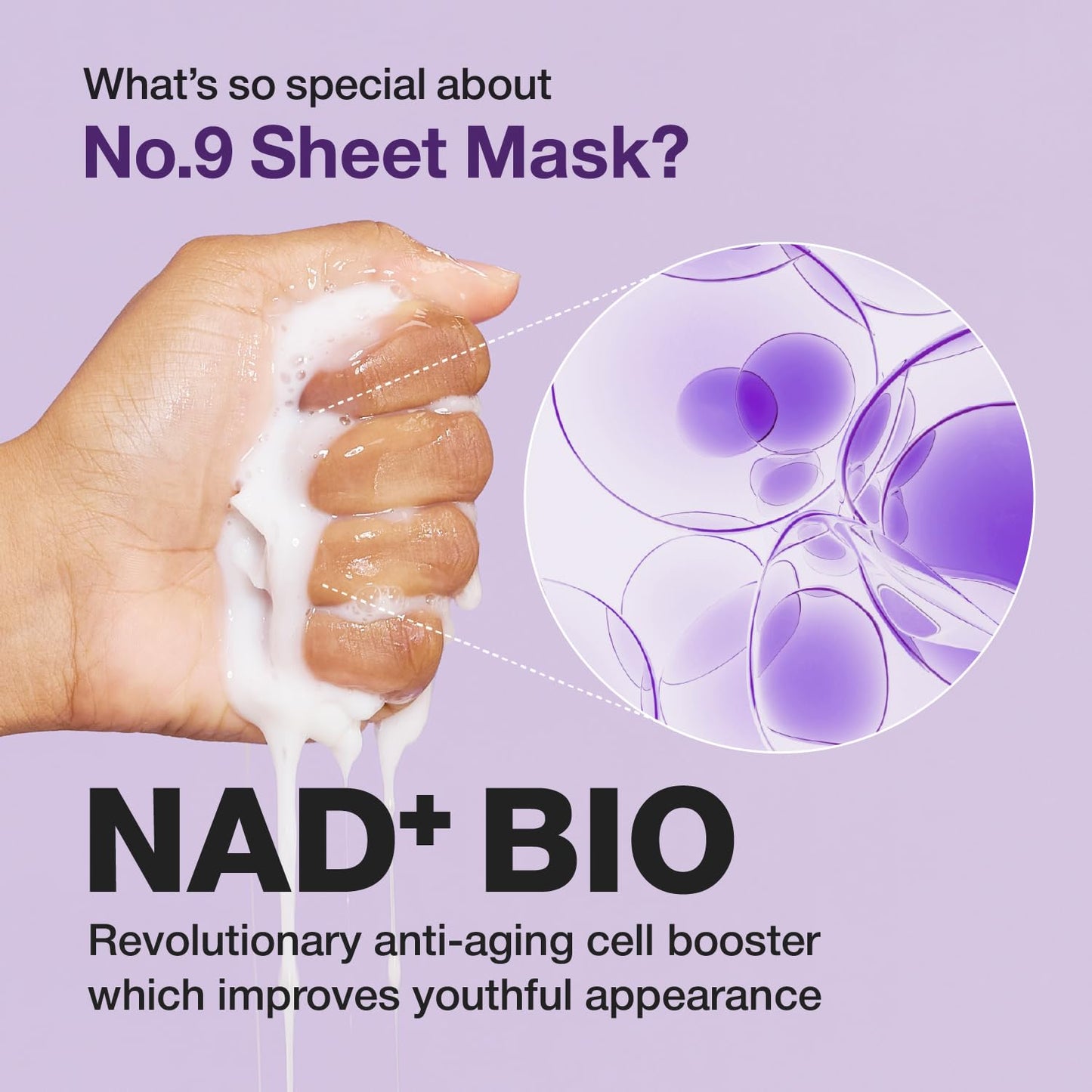 numbuzin No.9 Sheet Mask | NAD+ BIO Lifting-sil Full Face Mask | Improves Jawline, Jowls, Wrinkles, Neck Lines | Peptides, NAD+, Collagen | Skin Firmness | 4 Sheets + Lifting Band