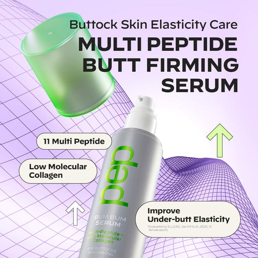 b.clinicx Multi Peptide Butt Firming Serum - Body Tightening Cream with Collagen, Firming Body Lotion, Peptide Serum for Body, Massage Lotion for Buttocks Lifting, Korean Skin Care 5.0 fl. Oz.