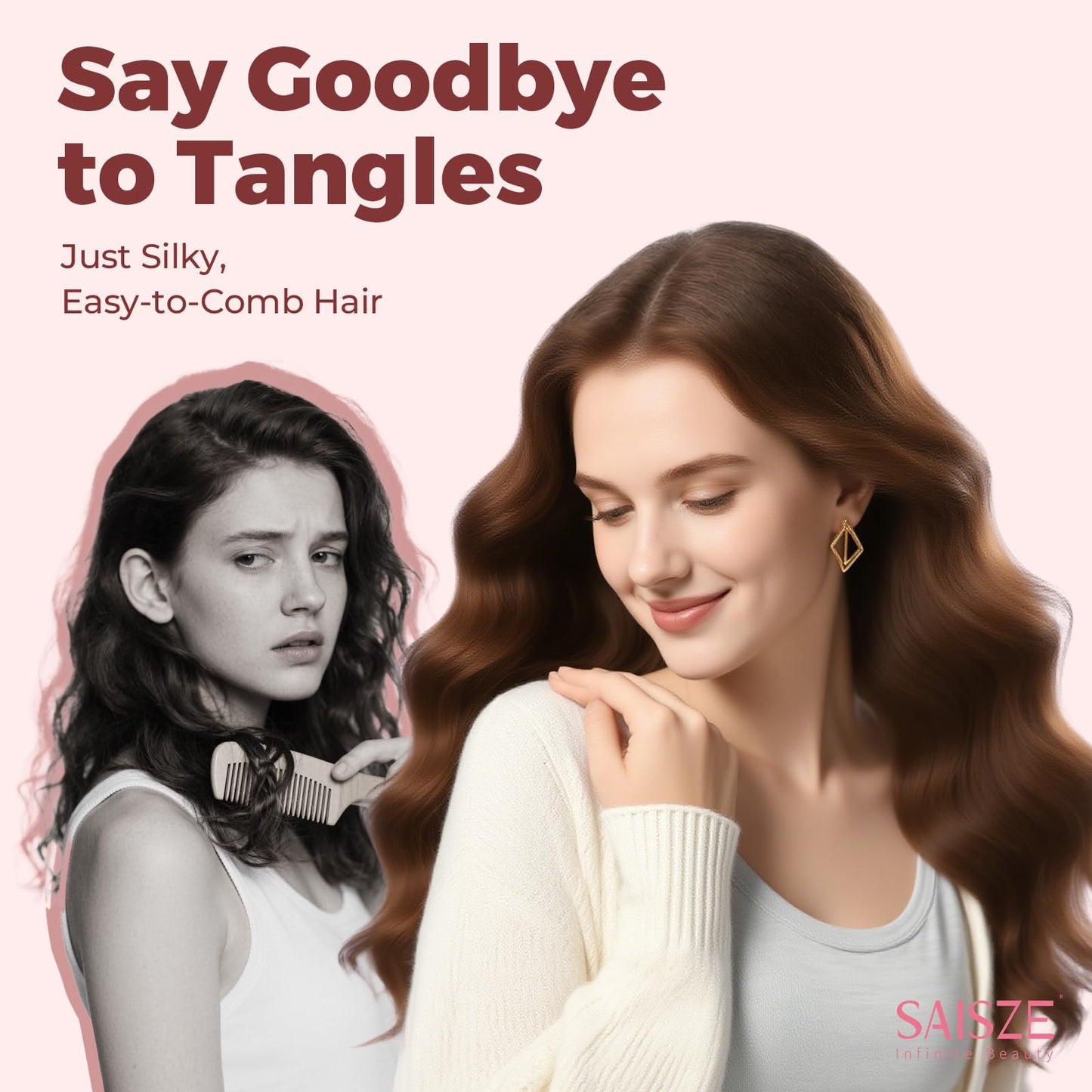 SAISZE Castor Oil Shampoo and Conditioner Bar, Hydrating and Moisturizing Hair, Natural Solid Shampoo for Hair Growth and Scalp Nourishment