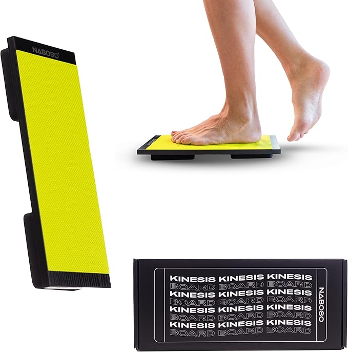 Kinesis Board for Balance with Micro-Wobble and Naboso Texture used with Exercise in Physical Therapy, Fitness and Home Gym