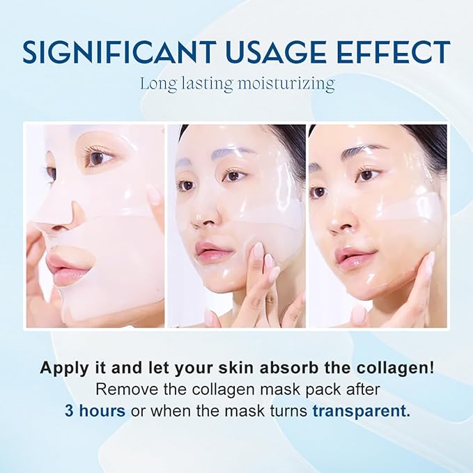 Collagen Face Mask, Bio-Collagen Deep Hydrating Overnight Mask with Hyaluronic Acid, Anti Wrinkle Lifting Mask for All Skin Types, Anti Aging Facial Mask,Pore-Minimizing,Firming&Elasticity