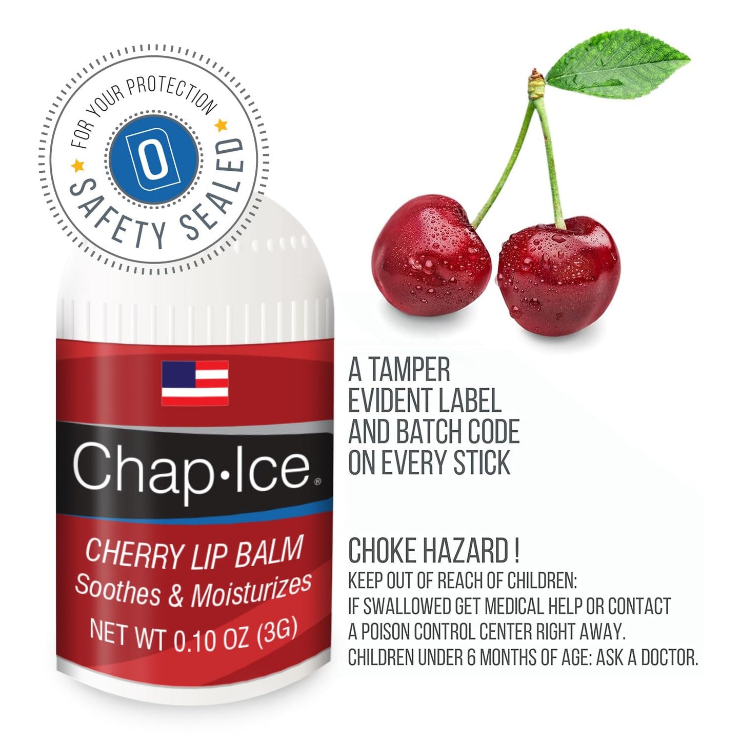 Lot of 4 Oralabs Chap Ice Cherry Lip Balm Mini Cute Bonus Pack …