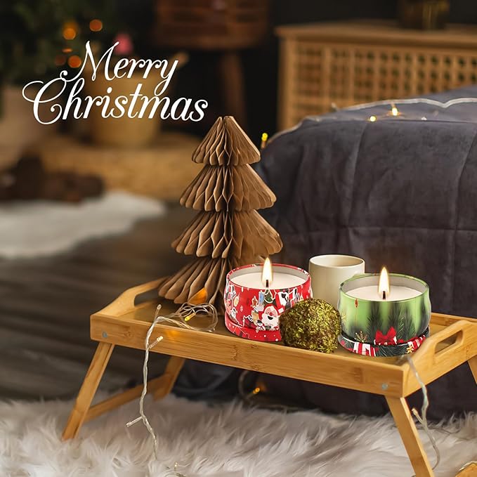 24 Packs Christmas Scented Candles Gift- Aromatherapy Candle-2.5oz Soy Wax-Long Lasting Burn time, Christmas Thanksgiving Gifts, Home Decor