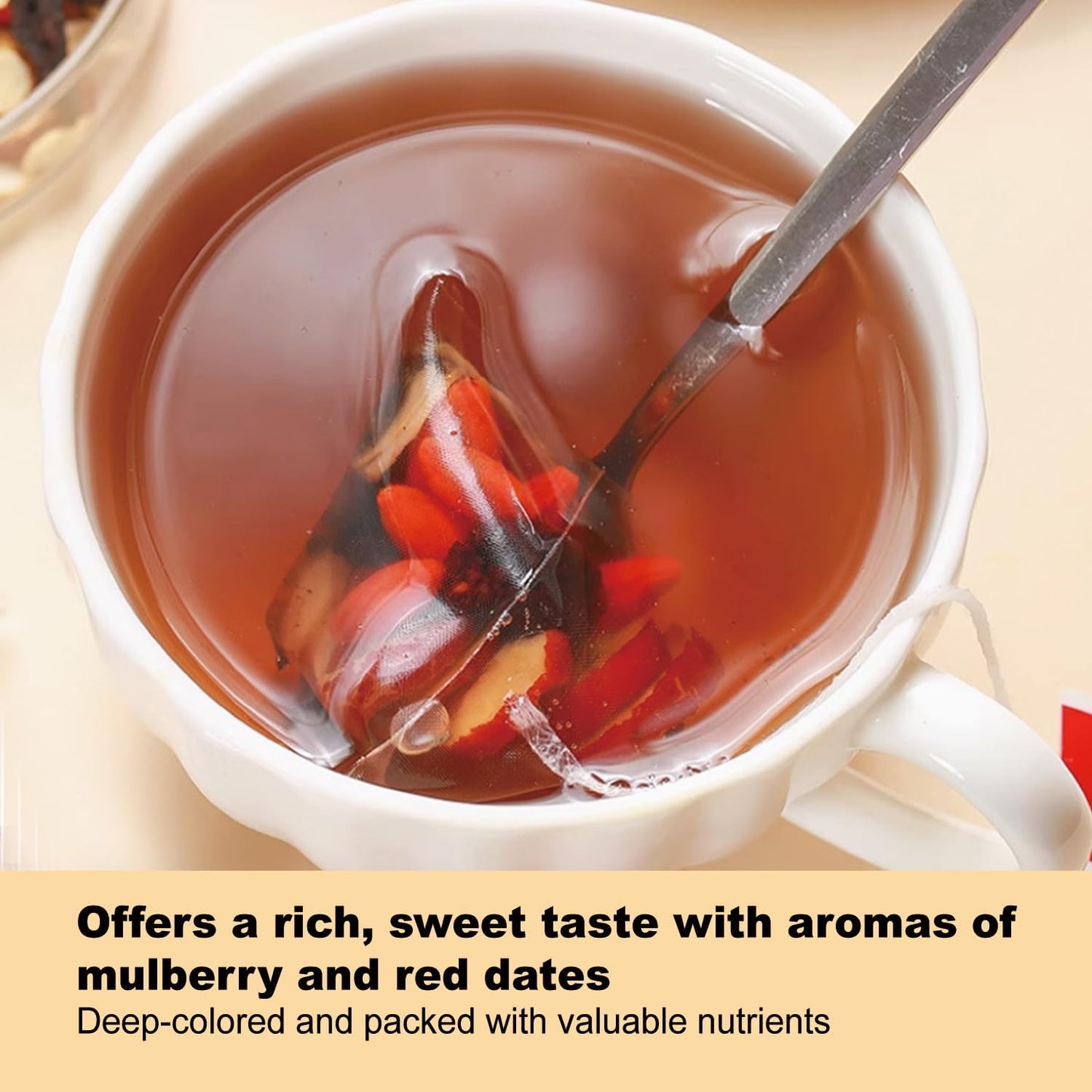 Ginseng Five Treasures Kidney Tea - Traditional Chinese Herbal, Natural Organic Cleanse Detox for Women & Men, 7 Precious Ingredients Formula ((30 Bags/1 Pack))