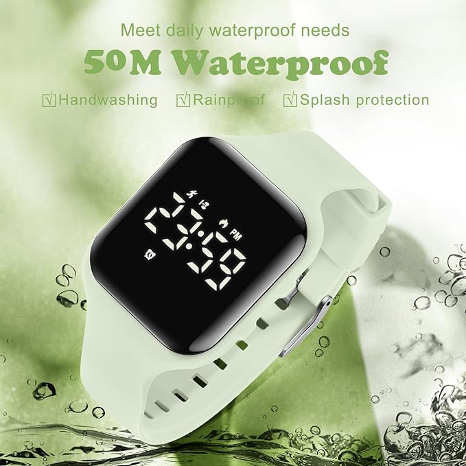 Kids Watches for Girls Boys Digital Sport Watch with Step Counter Pedometer Vibration Alarm Clock, No App Waterproof Fitness Tracker Kids Watch Boys Girls Teens Students Ages 5-16