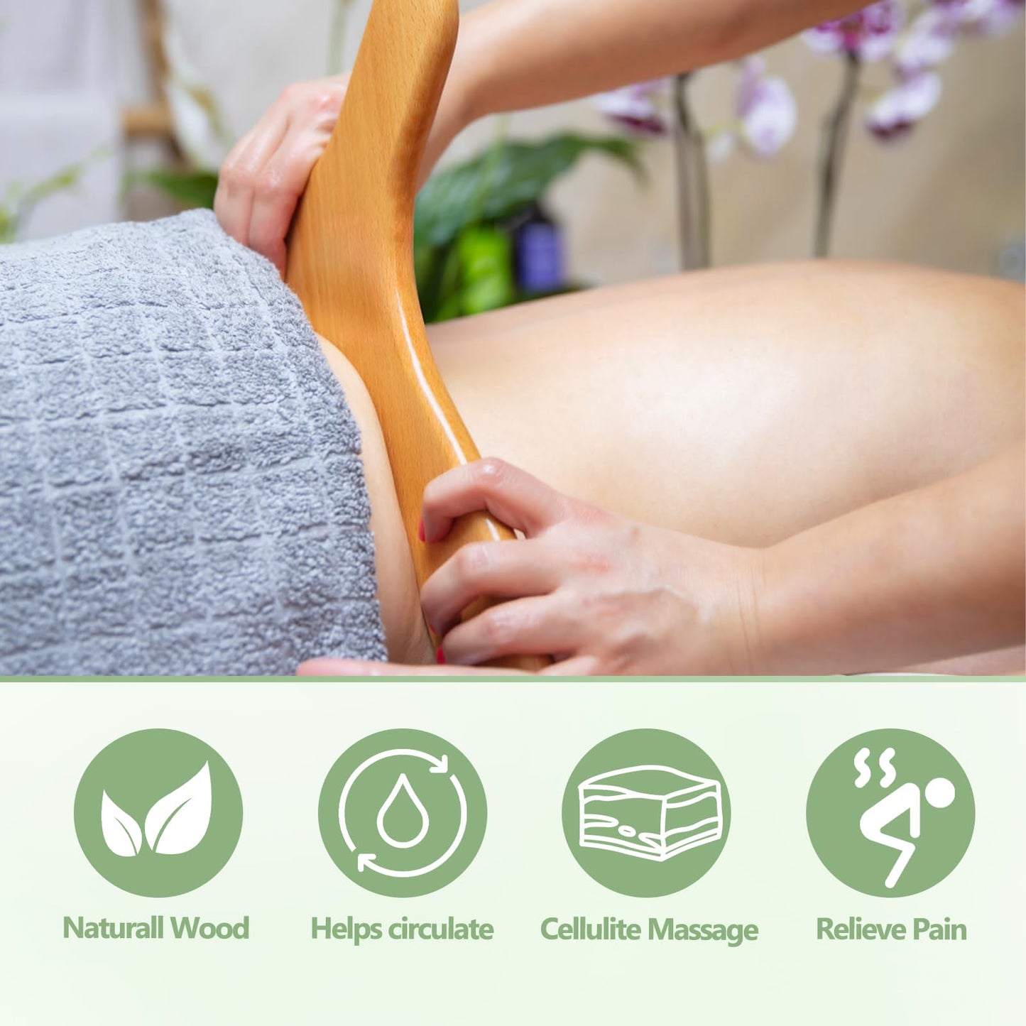 AICNLY 6Pcs Wood Therapy Massage Tools for Body Shaping, Multi-Functional Body Roller for Anti-Cellulite and Sore Muscle, Wooden Massage Roller Stick, Maderoterapia kit, Body Sculpting Tools Set