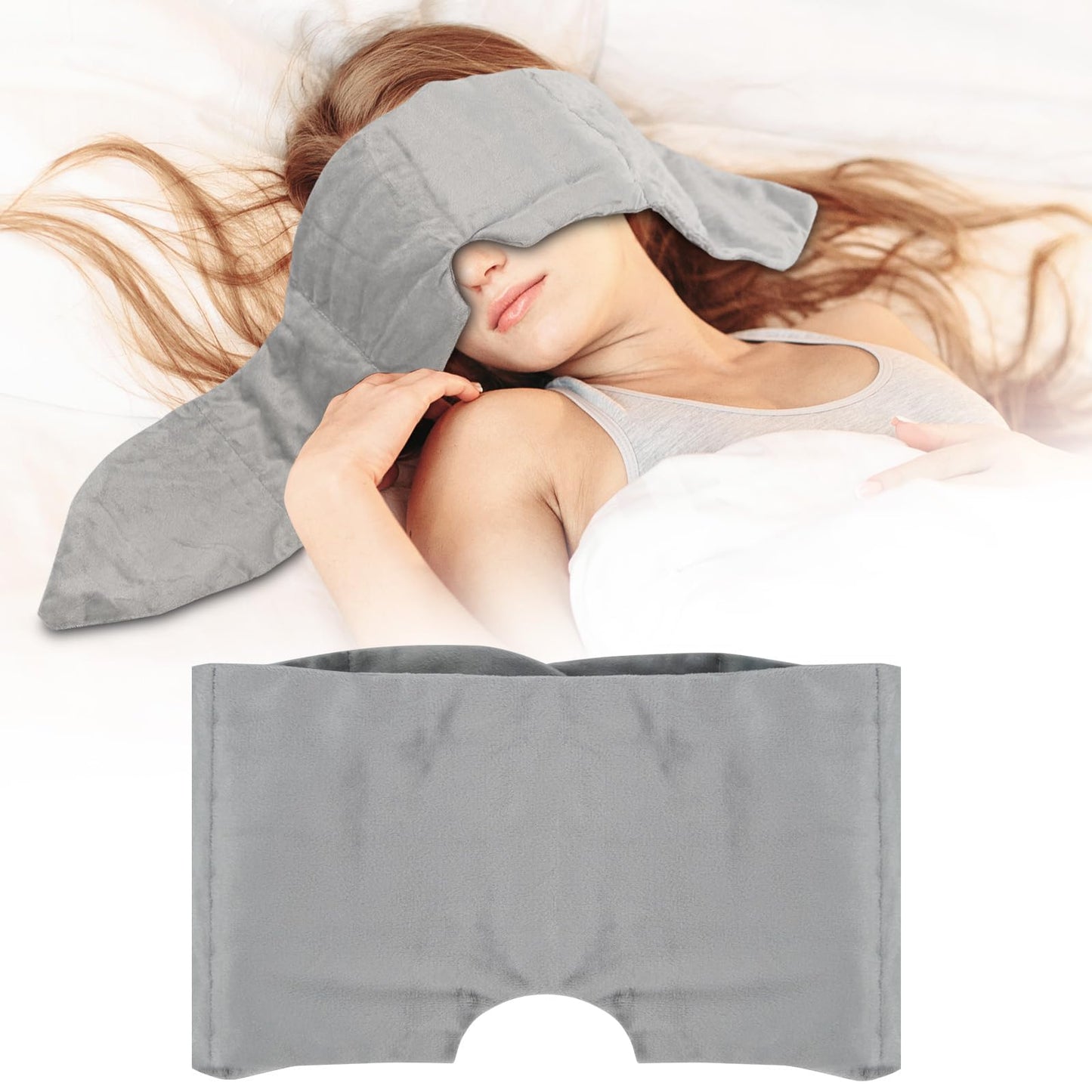 Weighted Eye Mask for Sleeping Washable Blackout Gravity Sleep Masks Soft Gentle Pressure Blindfold Night Eye Covers for Side Sleeper Meditation Women Men Travel Essentials