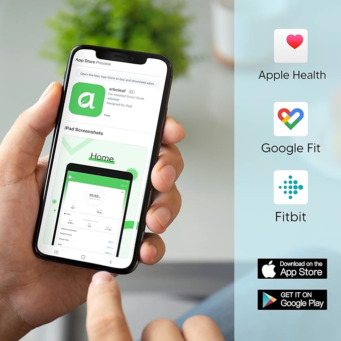 arboleaf Scales for Body Weight, Weight Scale with Body Fat, Digital Bathroom Scale, Smart Bluetooth Body Fat Scale Sync 14 Body Composition Analyzer with Other Fitness Apps