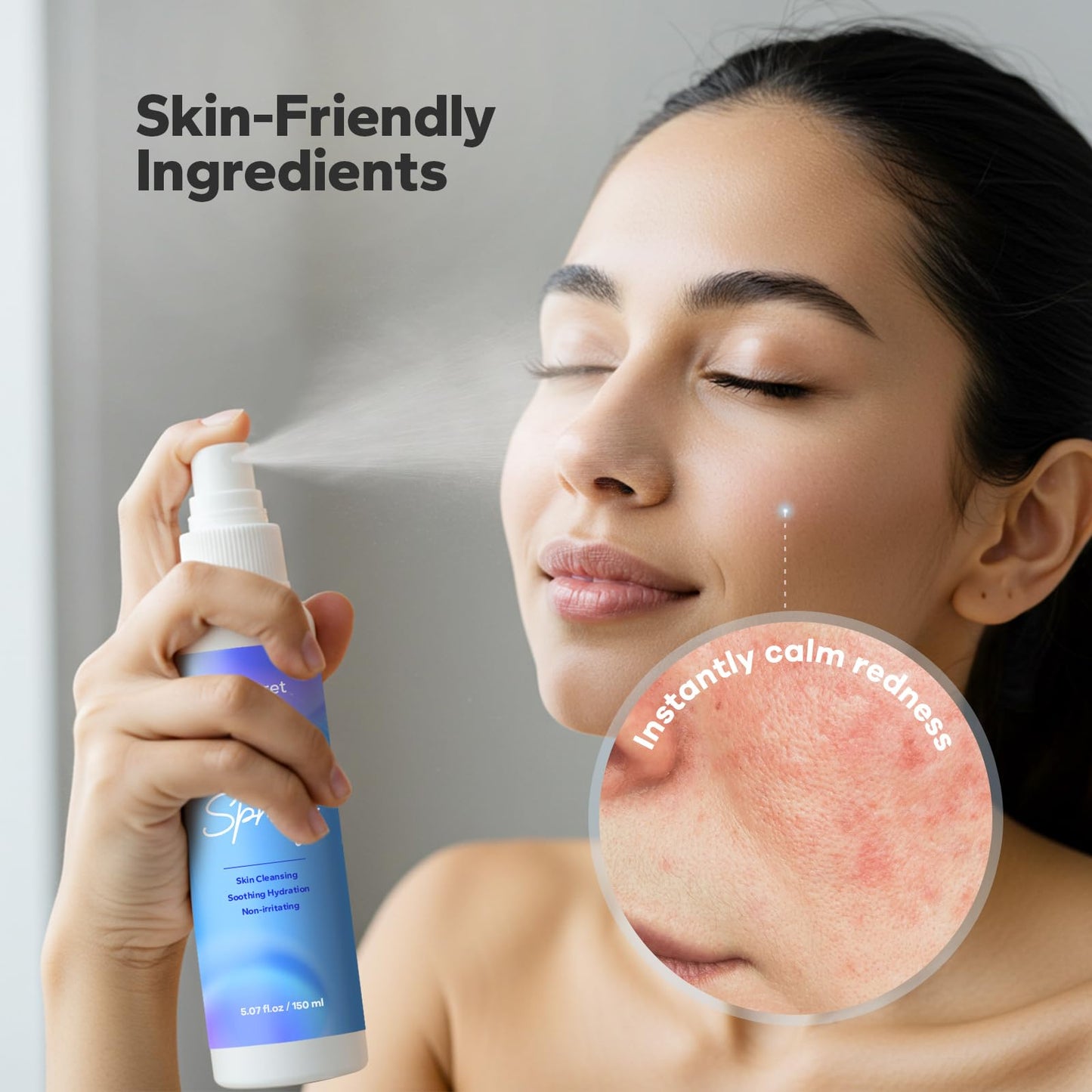 SilkySecret Hypochlorous Acid Spray (5 Fl Oz), Hypochlorous Acid Spray for Face & Body, Eyelid Cleanser, HOCl Facial Mist for Skin Cleansing & Soothing, Sensitive& Redness Reducing Skin Care