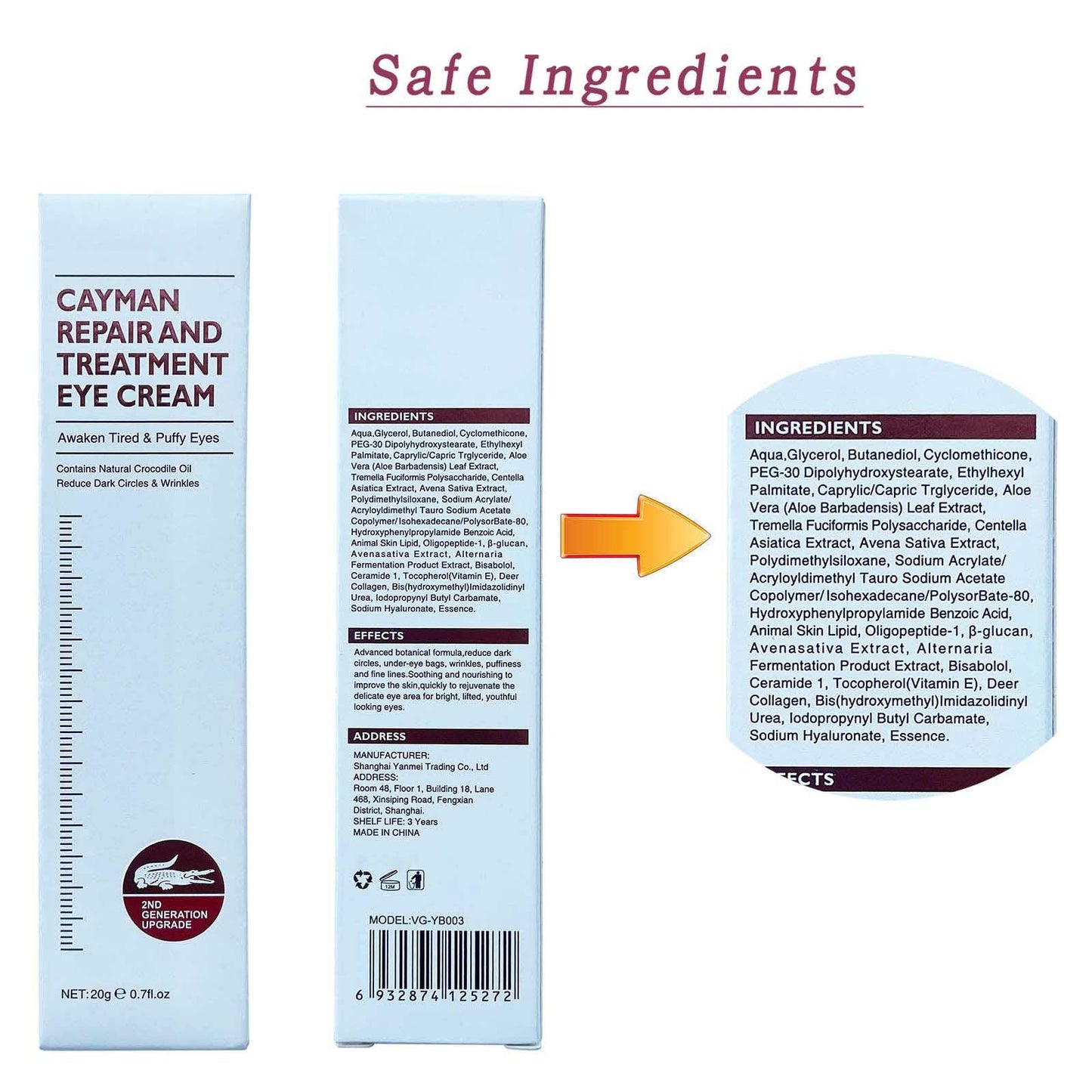 Pinnoocy Magic Eye Cream, Instantly Remove Under Eye Bags Wrinkles Puffiness Dark Circles and Fine Lines, Anti Aging Eye Cream for Men Women