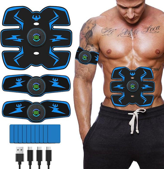 ab Stimulator Muscle Toner, abs Stimulator Military Grade EMS Muscle Stimulator Ab Machine for Ab/Arm/Leg, Abs Workout Equipment, ab Stimulator Belt Abdominal Belt Fitness Portable for Men and Women