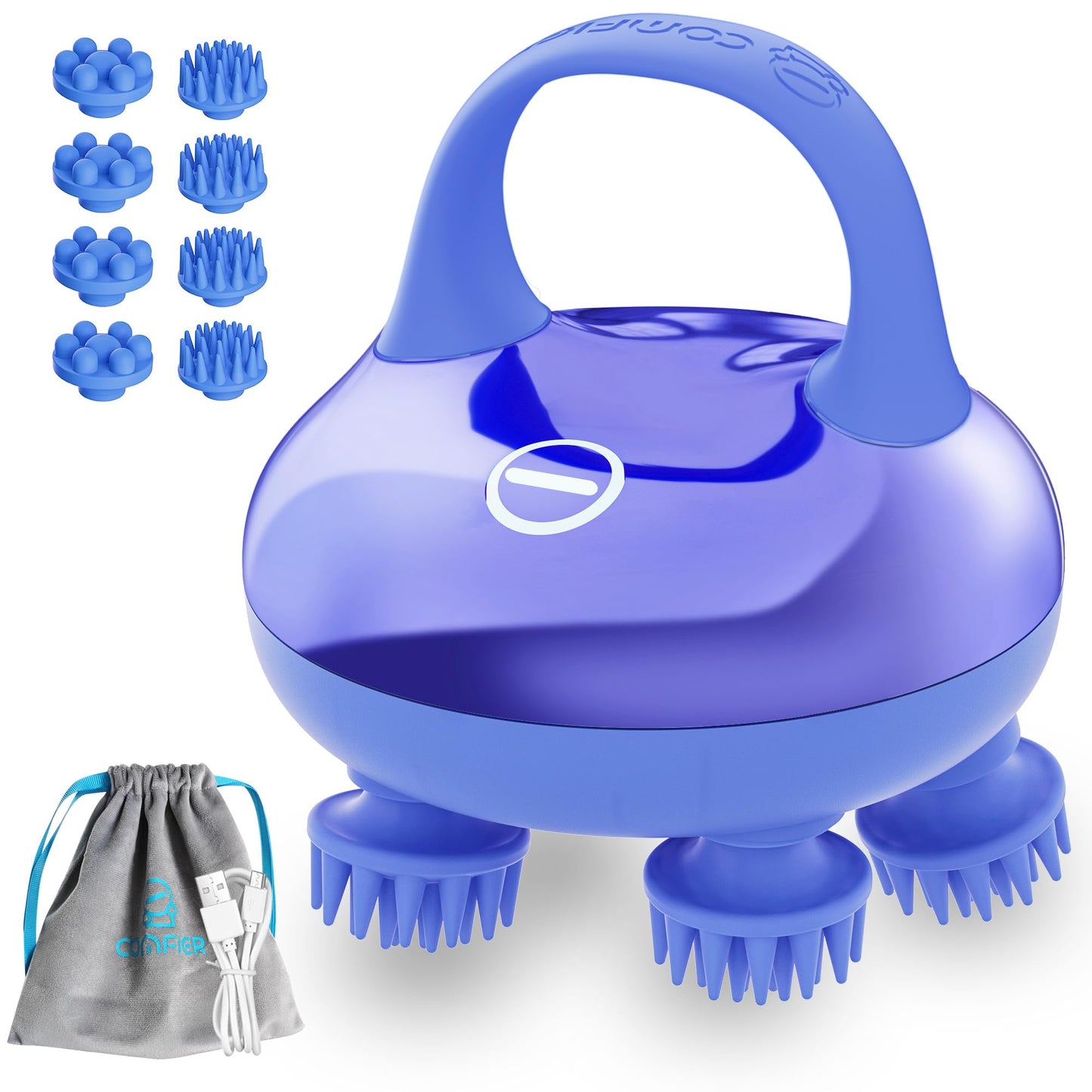 COMFIER Cordless Scalp Massager Hair Growth with 3 kneading Modes,Waterproof Head Massage with 8 Claws for Deep Cleansing,Body Cat Head Scratcher,Gift for Women