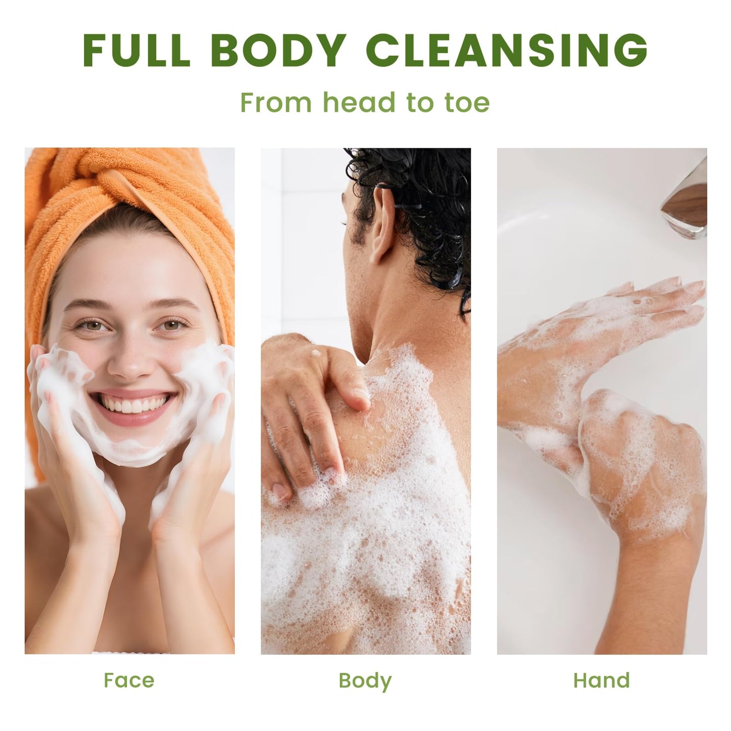 Tea Tree Oil Soap Bar, Natural Botanical Tea Tree Bar Soap with Vitamin E, Pure Plant Oil Bath Soap for Body Face Fights Acne, Tinea, Ringworm, Skin Itch Irritation and Prevents Breakouts (Pack of 3)