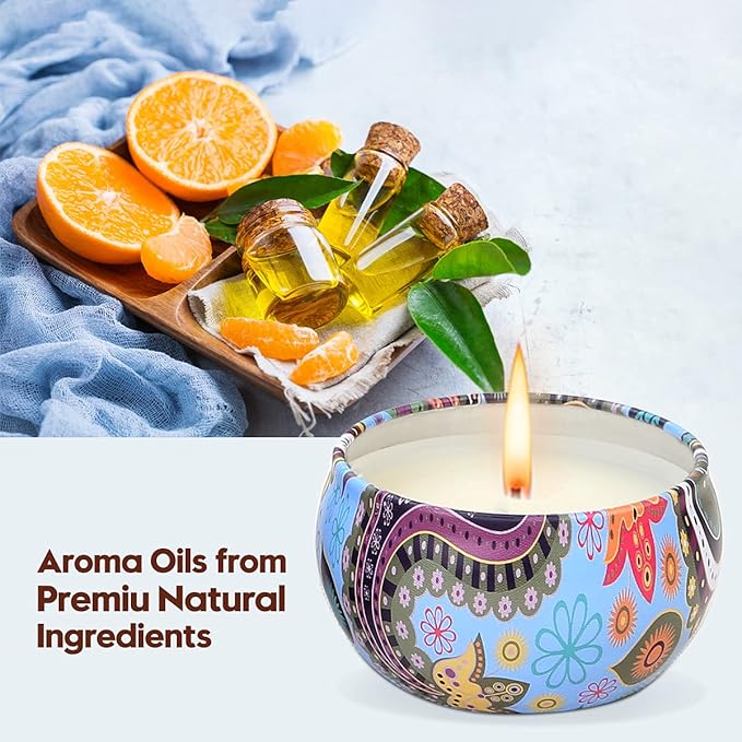 Scented Candles Gift Set for Women, 12 Pack 2.5 Oz Soy Wax Travel Tin Aromatherapy Candles for Home Scented, Perfect for Birthday, Christmas, Stress Relief, Spa, Bath, and Home Decor