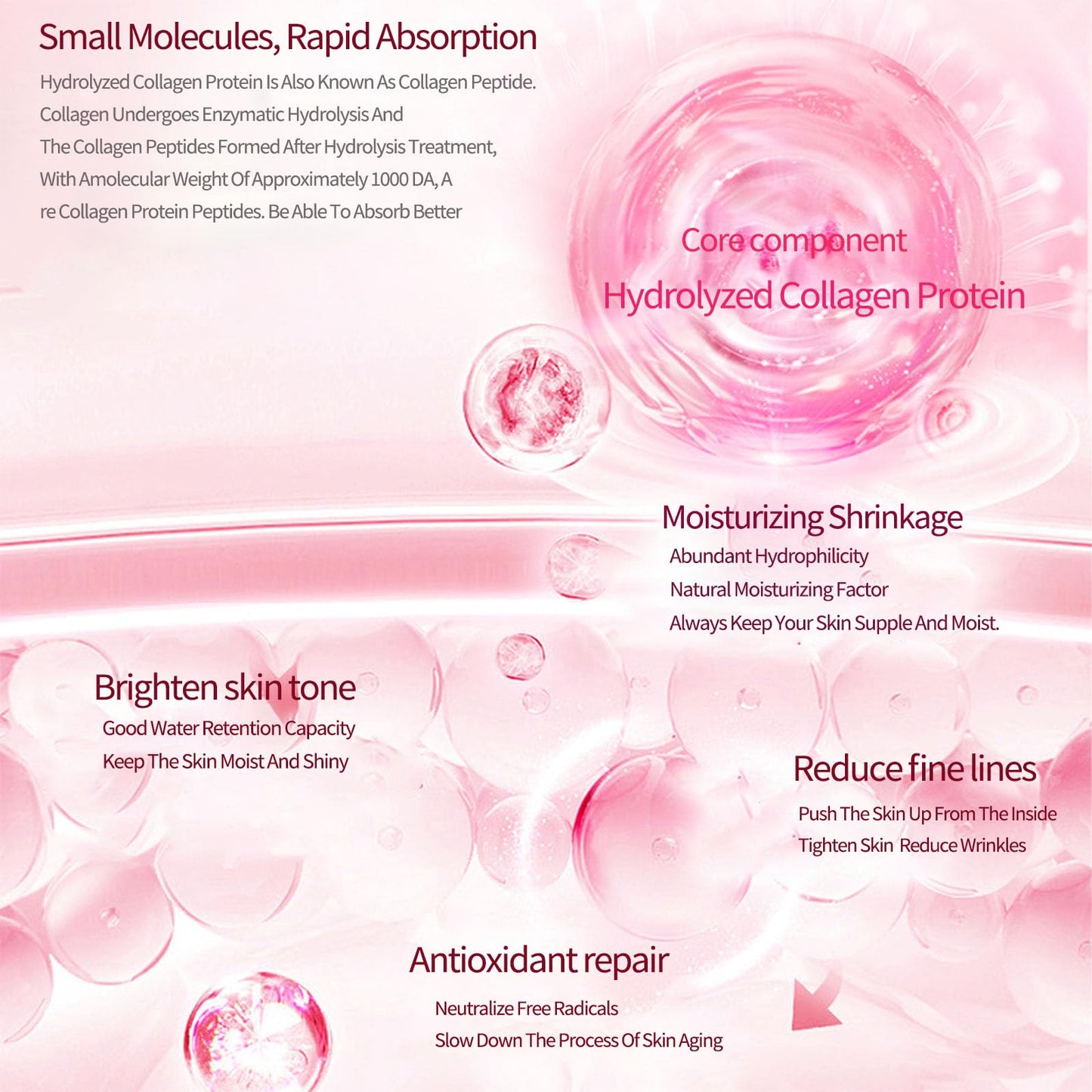 EJV Bio-Deep Collagen Face Mask, Overnight Deeply Hydrate, Korean-style Ultimate Skincare, Suitable for Ladies' Delicate Skin Care, Pore Minimizing, Firm Skin (4PCS)