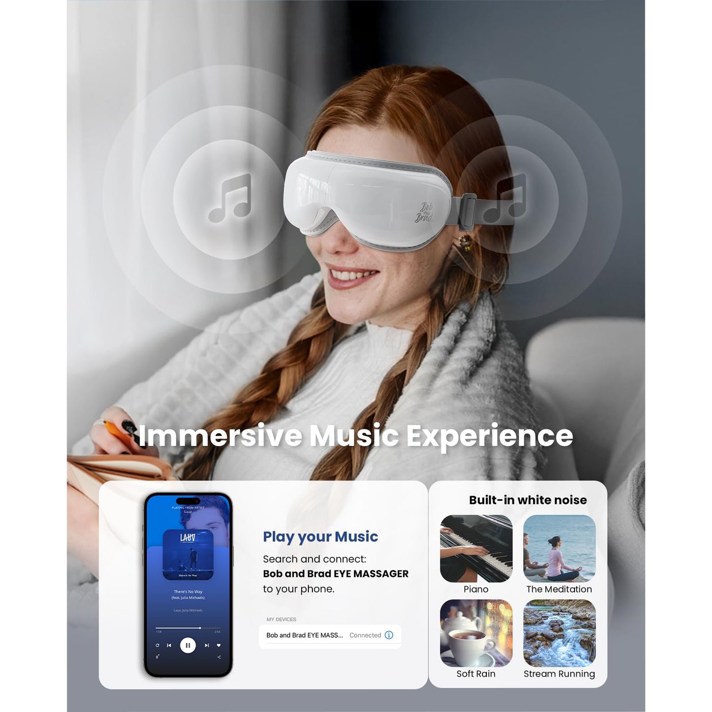 BOB AND BRAD Eye Massager with Heat and Cooling, EyeOasis 3 Eye Mask for Migraine FSA Eligible/HSA Eligible, Heated Face Massager for Dry Eye Strain Relief Improve Sleep, Birthday Gifts for Women Men