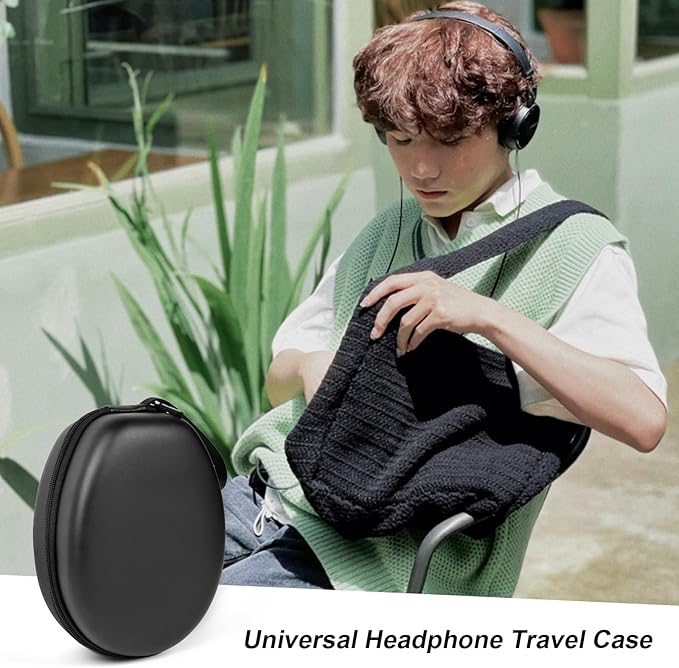 Comecase Universal Headphone Case Comepatible with JBL Tune 510BT 720BT / for Sony WH-CH 720N/WH-CH520/ for Soundcore Q20/Q30/ for Beats Etc, Travel Carrying Box for Bluetooth Wireless Headset -Black