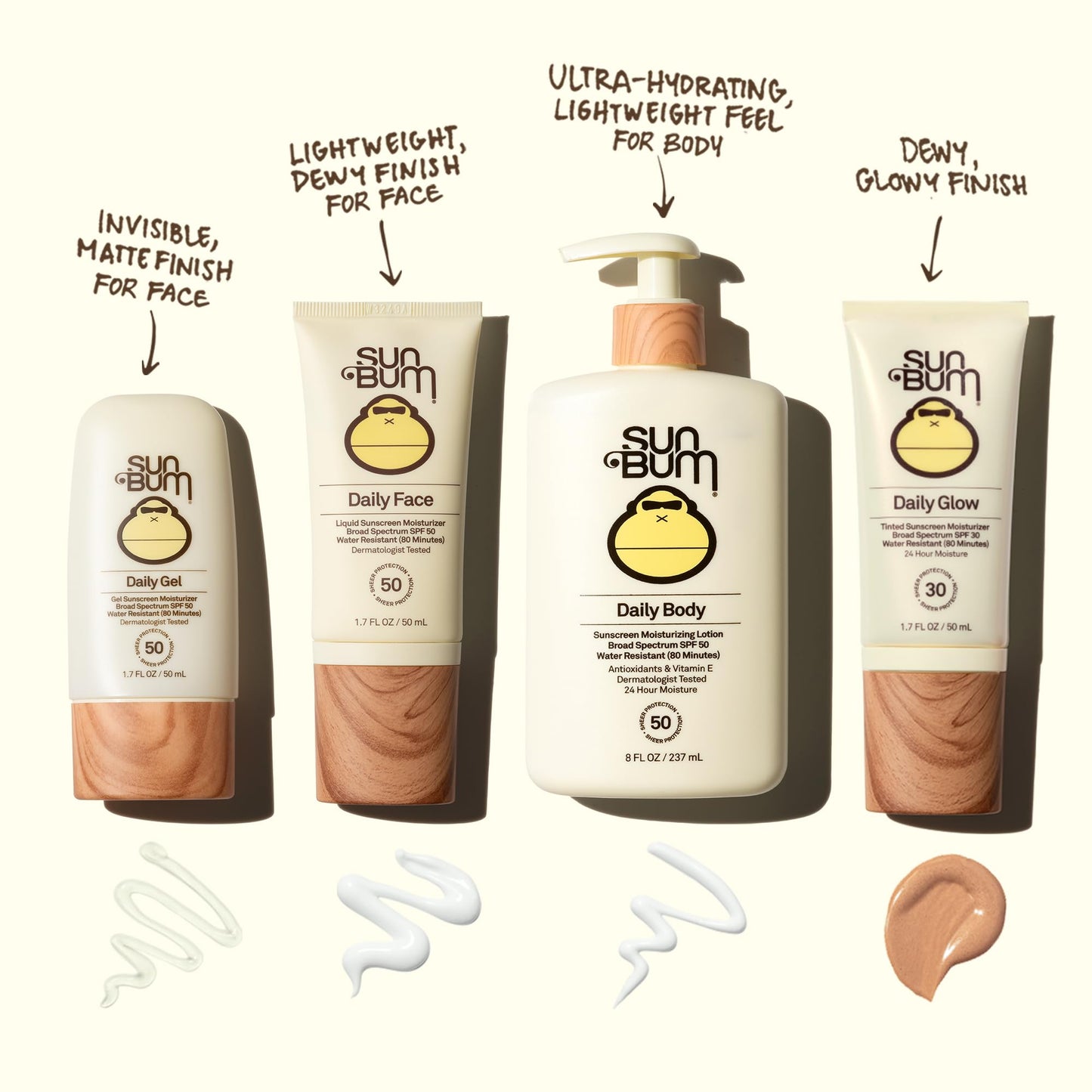 Sun Bum Daily SPF 30 Glow Sunscreen Face Lotion - Moisturizing Facial Sunscreen - Tinted - Dewy Finish - Hawaii 104 Act Compliant (Made without Octinoxate & Oxybenzone) - Travel Size - 1.7 oz