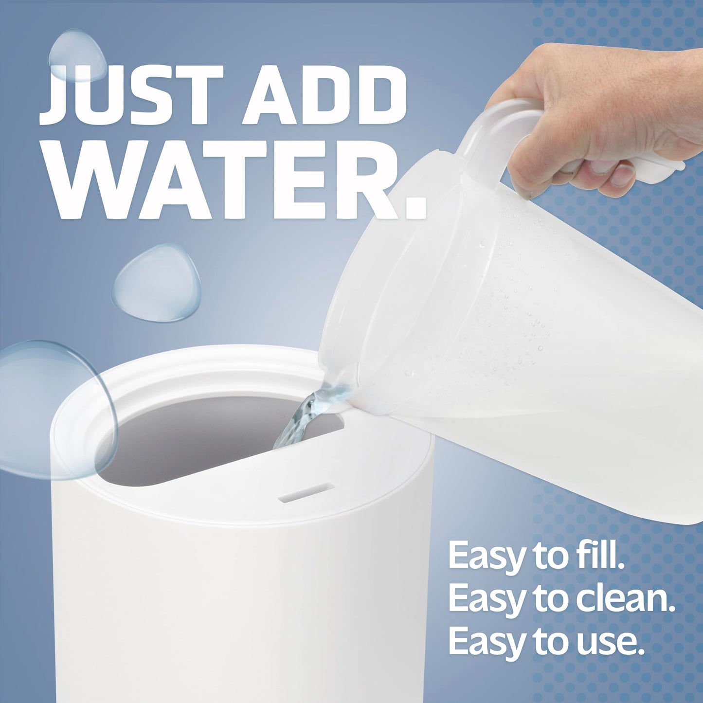 PureGuardian Top Fill Humidifier - H950AR Cool Mist Humidifier, 0.8 Gallon Tank with 30 Hour Runtime, Filter-Free, Quiet Ultrasonic Technology, Essential Oil Tray, 2 Speed Mist Control & Silver Clean