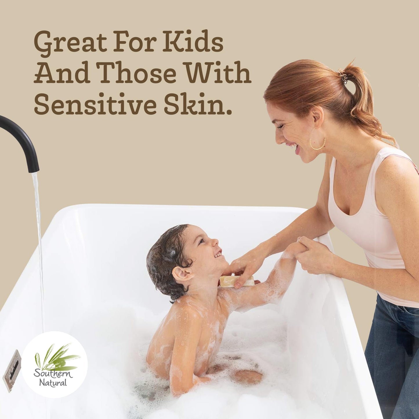 Southern Natural Goat Milk Soap Bar - Oatmeal Milk & Honey 3 Pack - For Dry Sensitive Skin. Natural, Handmade Soap For Men, Women, Kids, Face & Body