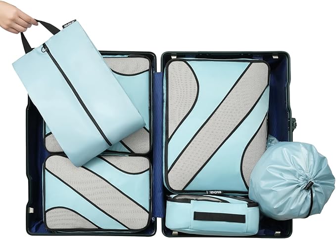 BAGAIL 6 Set Packing Cubes,Travel Luggage Packing Organizers