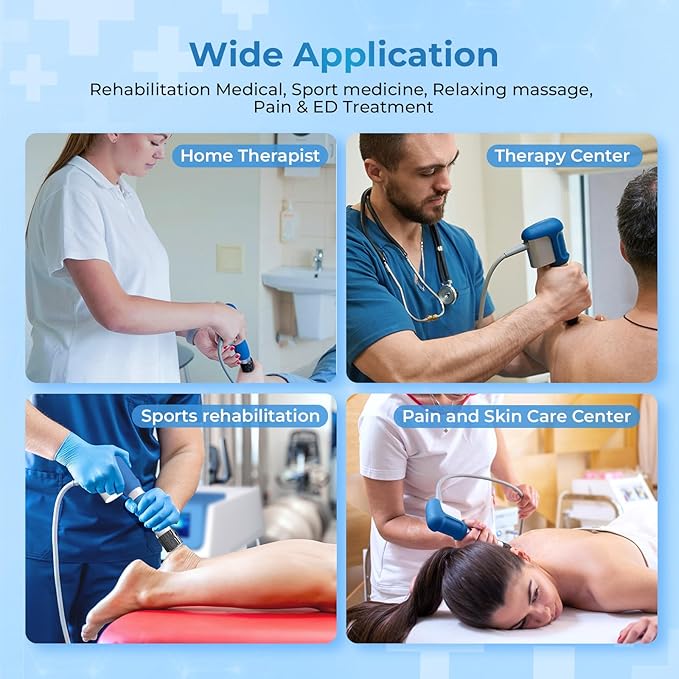2025 New Upgraded Shockwave Therapy Machine, Extracorporeal Shock Wave Therapy Device for Pain Relief,Muscle and Bone Tissue Regeneration, ESWT Shock Wave Therapy Machine for Home & Institution Use
