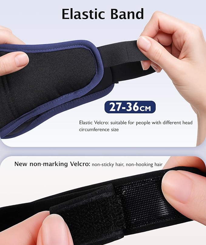 LC-dolida Sleep Mask with Headphones Bluetooth 5.4, 3D Sleeping Headphones for Side Sleepers Bluetooth Sleep Mask Blackout Bluetooth Eye Mask for Sleeping Travel Meditation Men Women