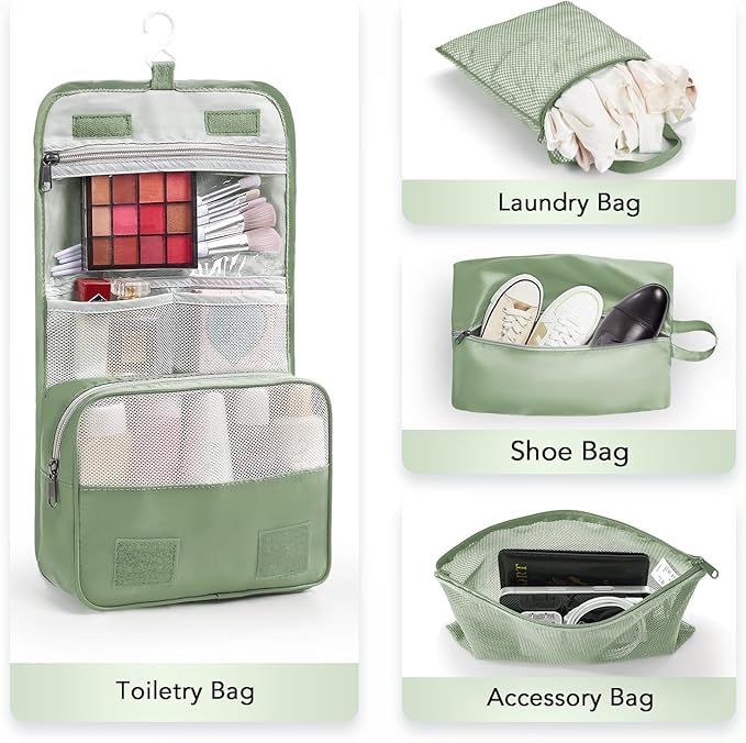 10 Set Compression Packing Cubes for Travel Essentials,Compressible Expandable Packing Cubes for Suitcase,OlarHike Luggage Organizer Bags for Travel,Handy Helper for Organizing Clothes(Matcha Green)