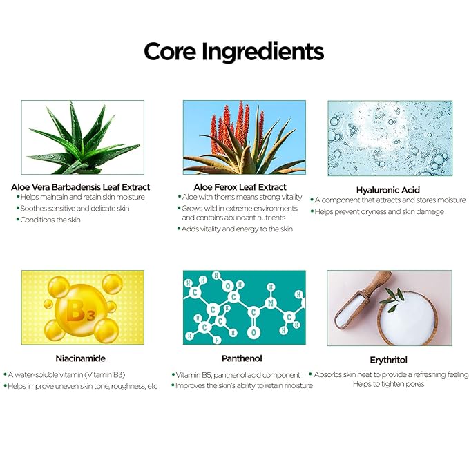 by.H Travel Size Aloe Vera Gel (30 Mini Packets) - TSA-Friendly Organic Soothing Gel for Face & Body - 98% Pure Aloe Gel Packets, Sunburn Relief, Non-Greasy, Portable Travel Packet, Made in Korea