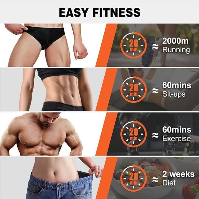 ab Stimulator Muscle Toner, abs Stimulator Military Grade EMS Muscle Stimulator Ab Machine for Ab/Arm/Leg, Abs Workout Equipment, ab Stimulator Belt Abdominal Belt Fitness Portable for Men and Women