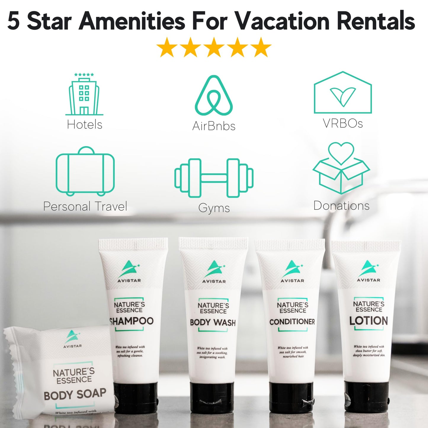 90 Piece Hotel Soap & Bulk Toiletries - Travel Essentials for Hosts & Guests - Hotel Shampoo & Conditioner Supplies for Guests, Hotel Toiletries Bulk Set, Mini Bulk Travel Size Toiletries