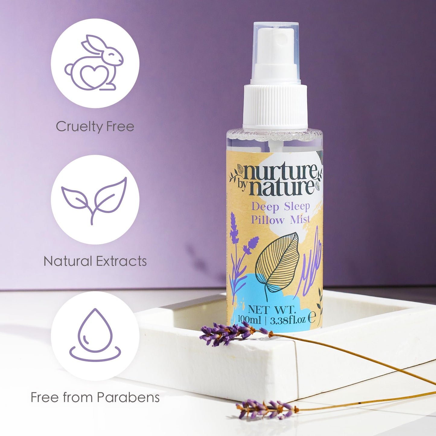 Nurture by Nature Relaxing Spa Gifts for Women - New Mom Gifts Care Package for Women with Deep Sleep Pillow Spray & Bath Salts, Vegan & Cruelty Free New Mommy Essentials - Baby Shower Gift Baskets