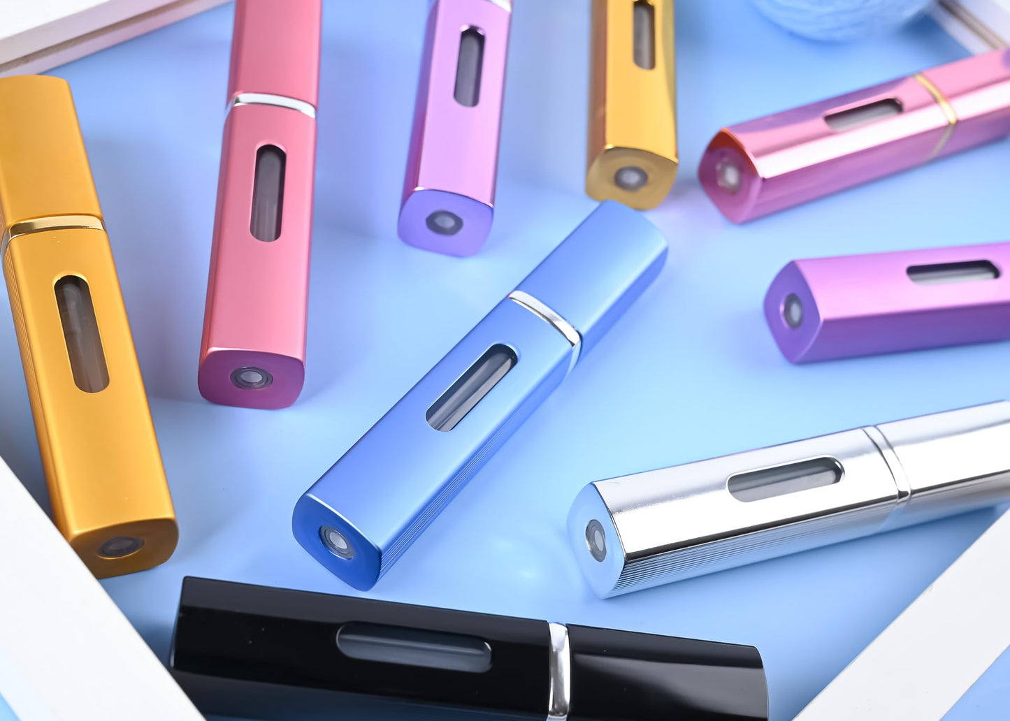 sangzisally 8ML Mini Refillable Perfume, Portable Atomizer Bottle Refillable Perfume Spray, Atomizer Perfume Spray Bottle for Travel,Refill Pump Case for Traveling and Outgoing