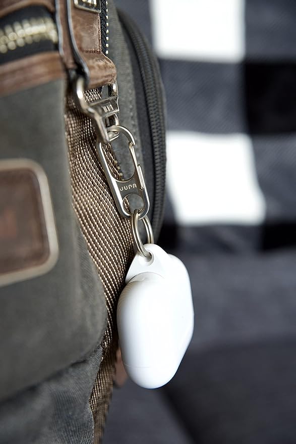 JURA Anchor for All Apple AirPods - Silver Carabiner - Lunar Gray Anchor - Lightning & USB-C Port