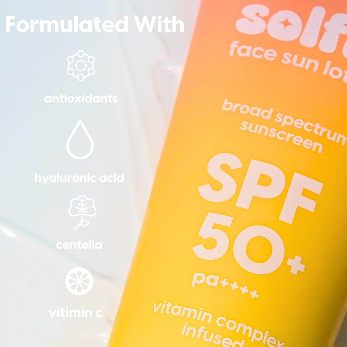Kara Beauty SOLFUL Face Sun Lotion SPF 50+ PA++++ Korean Moisurizing Facial Sunscreen, No White Cast 1.7oz