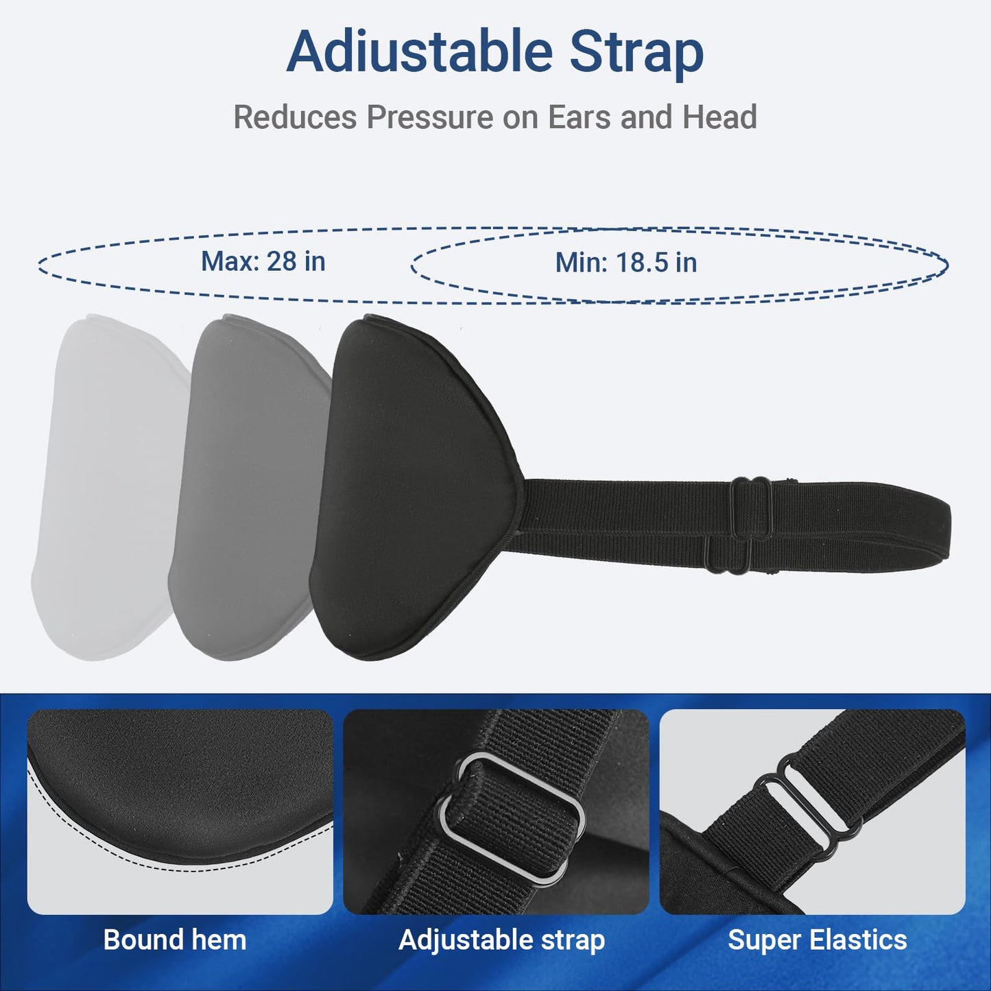 SEAGEBEL Sleep Mask 100% Pure Mulberry Silk Eye Masks with Adjustable Strap for Sleeping Mulberry Silk Eye Sleep Shade Cover Block Light Reduces Puffy Eyes Traveling Gifts