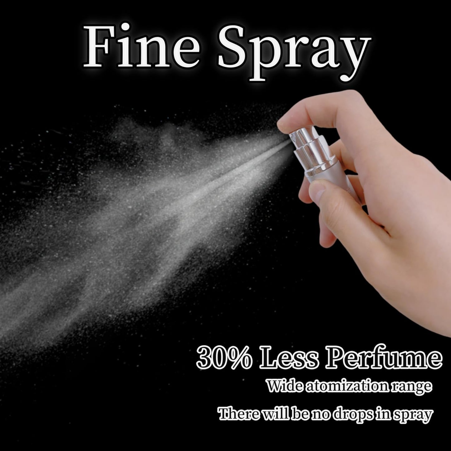 Generic Small Perfume Spray Bottle Cologne Spray Bottle Travel Perfume Atomizer Refillable Travel Cologne Spray Bottle 10ML Atomizer Mini Portable Dispenser - Dot Diamond Silver - Coffee Spray Bottle