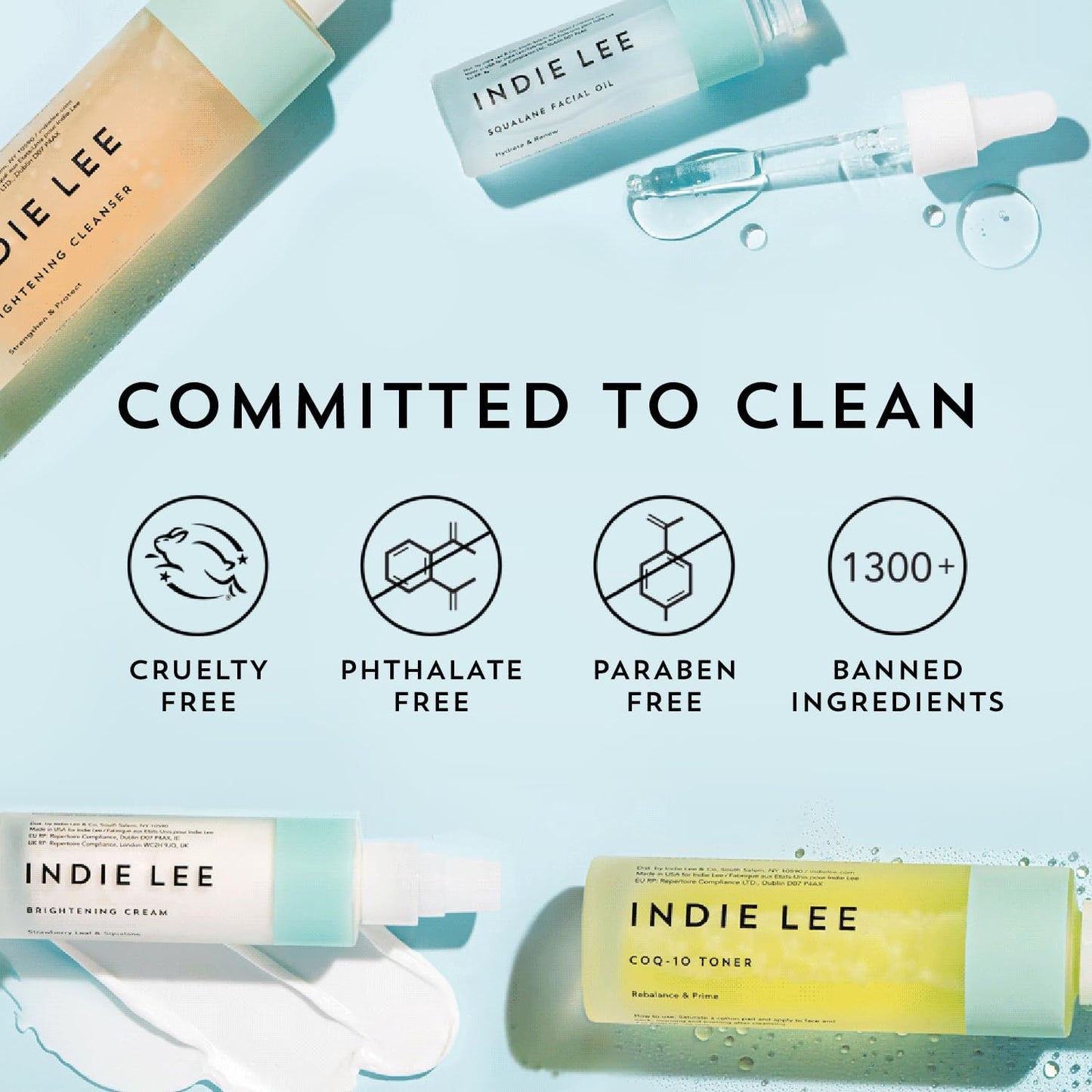 Indie Lee Brightening Facial Cleanser - Travel Size Daily Hydrating Cleanser, Makeup Remover & Exfoliating Face Mask to Brighten, Firm & Protect Dry Skin - Clean, Gentle Face Wash - TSA Approved Travel Skincare (1oz)