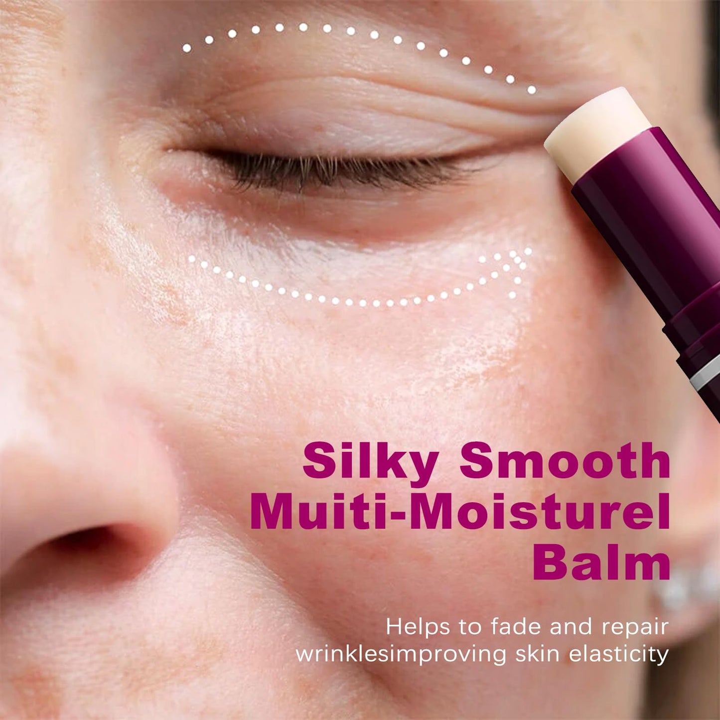 2 Pcs Calcium Multi Balm, Calcium Volume Multi Balm, Korean Collagen Moisturing Stick, Wrinkle Core Stick, Anti-aging, Hydrating, Firming Skin, Suitable for Eyes, Neck, Face