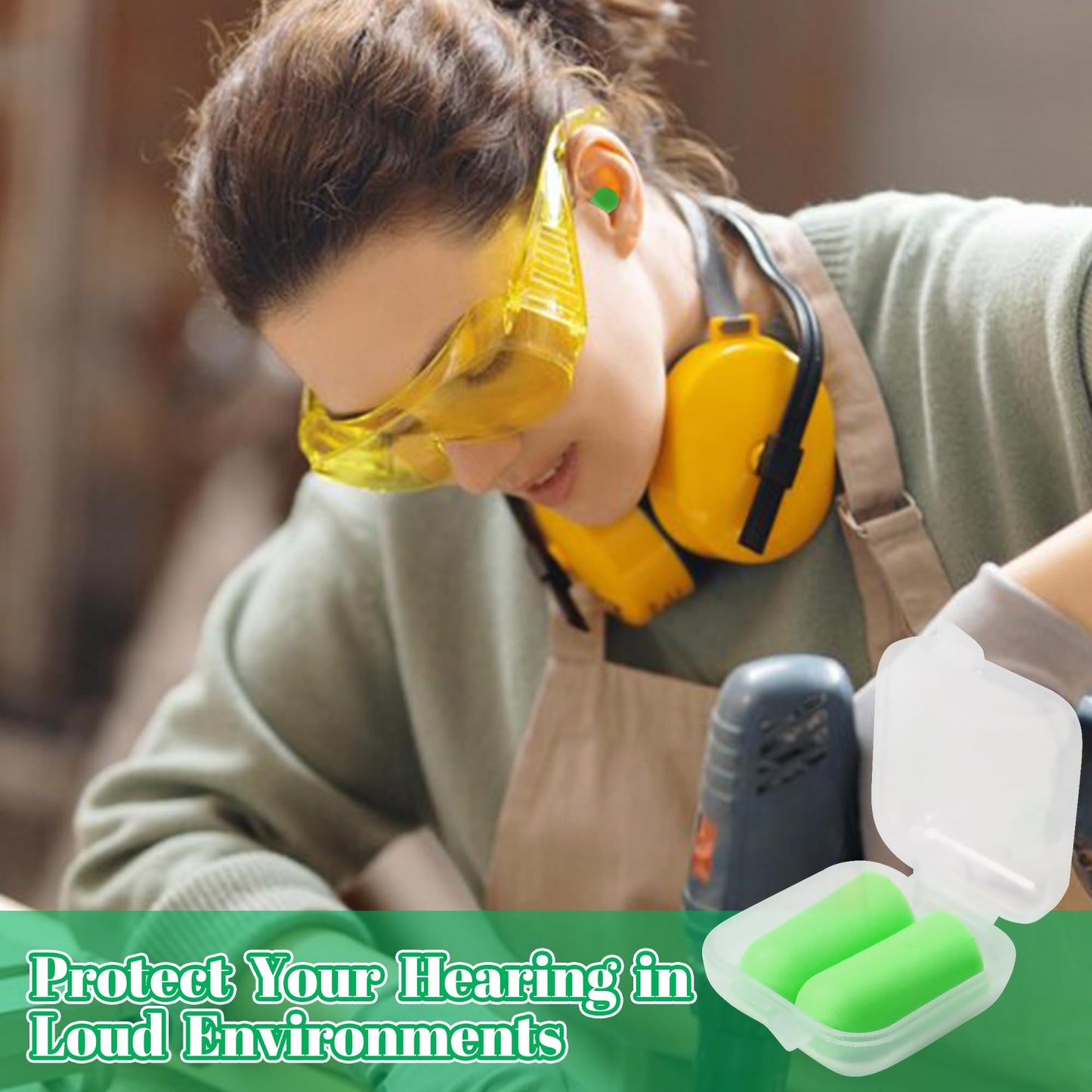 Calmi Ear Plugs for Sleeping Noise Reduction, 33dB NRR - 32 Pairs with Individual Cases, Earplugs for Snoring, Travel, Work, Concerts, Studying