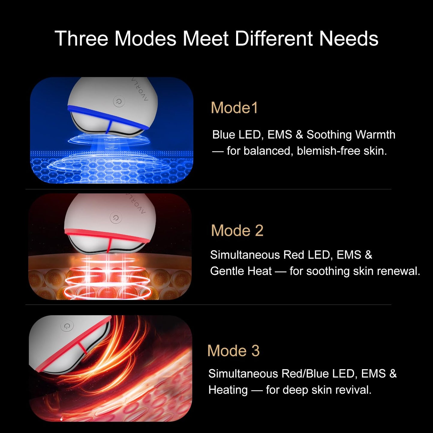 AVORLA LED Gua Sha Facial Tool with Heat and Microcurrent, Skin Toning Device, Skin Light Therapy Anti-Aging/Anti-Wrinkles,face Lift, Eye/face Puffiness, Skin Firm